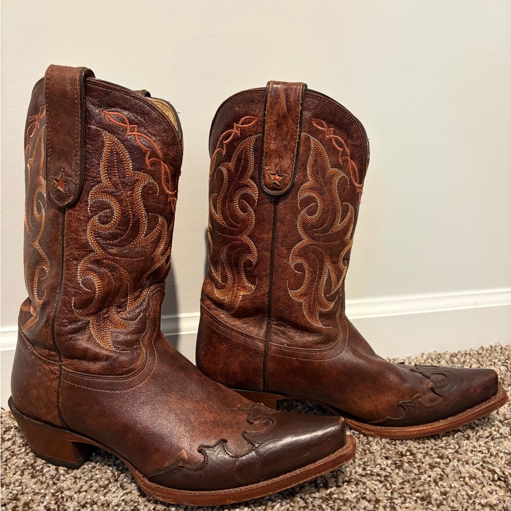 Tony Lama Rich Brown Western Boots